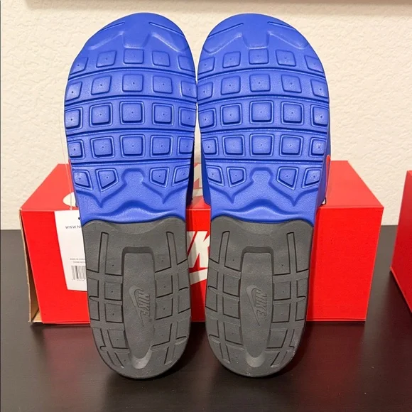 Nike Air Max Camden Slide in Hyper Blue, Team Orange and Black - Picture 3 of 4